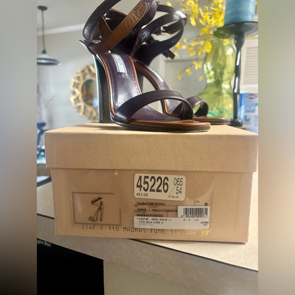 Prada Calzatura Donna Madras Fume Sandal - Picture 6 of 10